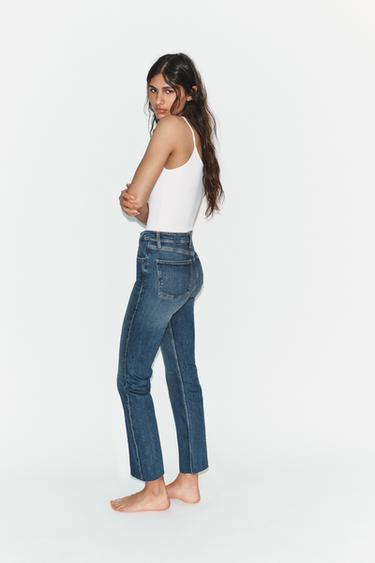 TRF HIGH-WAIST CROPPED FLARE JEANS - Blue by Zara - Image 2