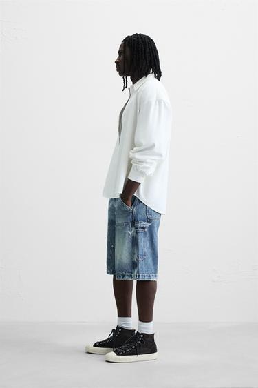 BERMUDA BAGGY FIT POCHE CARPENTIER - Bleu de Zara - Image 3