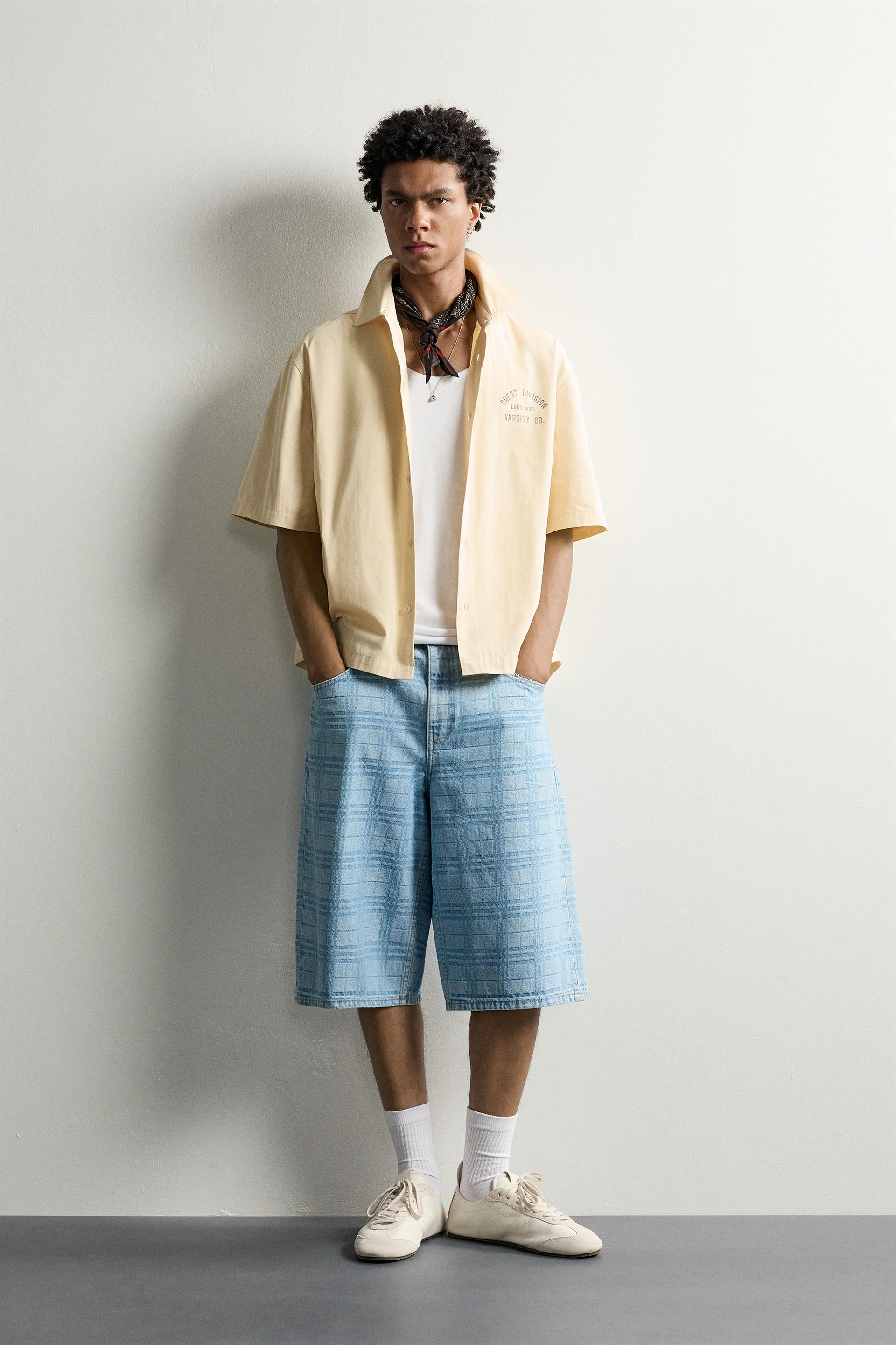 Boxy Fit Slogan Print Shirt