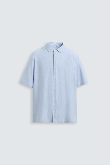 CAMISA REGULAR FIT SOFT - Azul / Blanco de Zara
