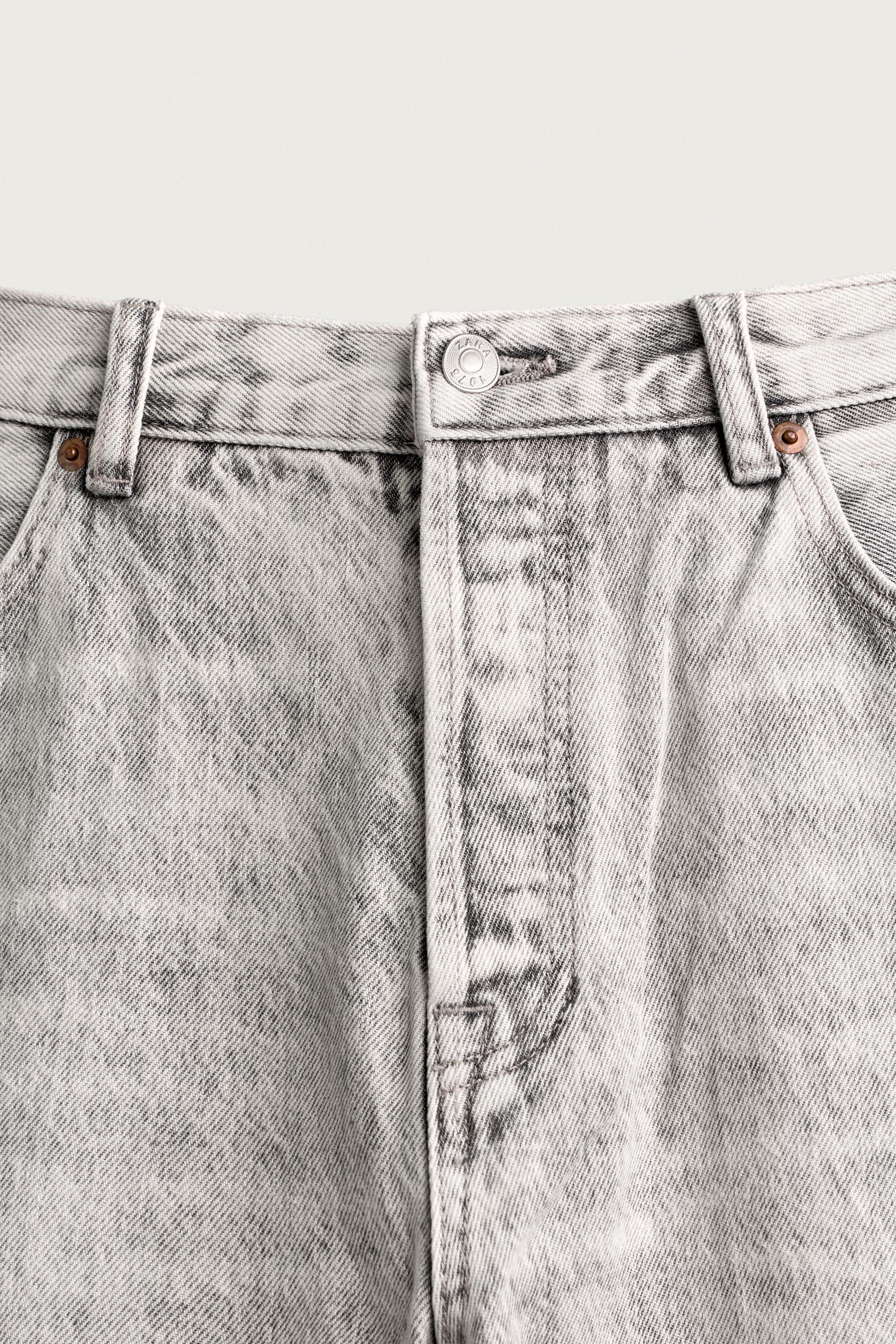 Мужские джинсы Zara ACID WASH STRAIGHT FIT JEANS — фото 7