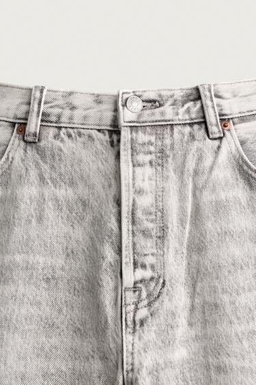 JEAN STRAIGHT FIT ACID WASH - Gris moyen de Zara - Image 6