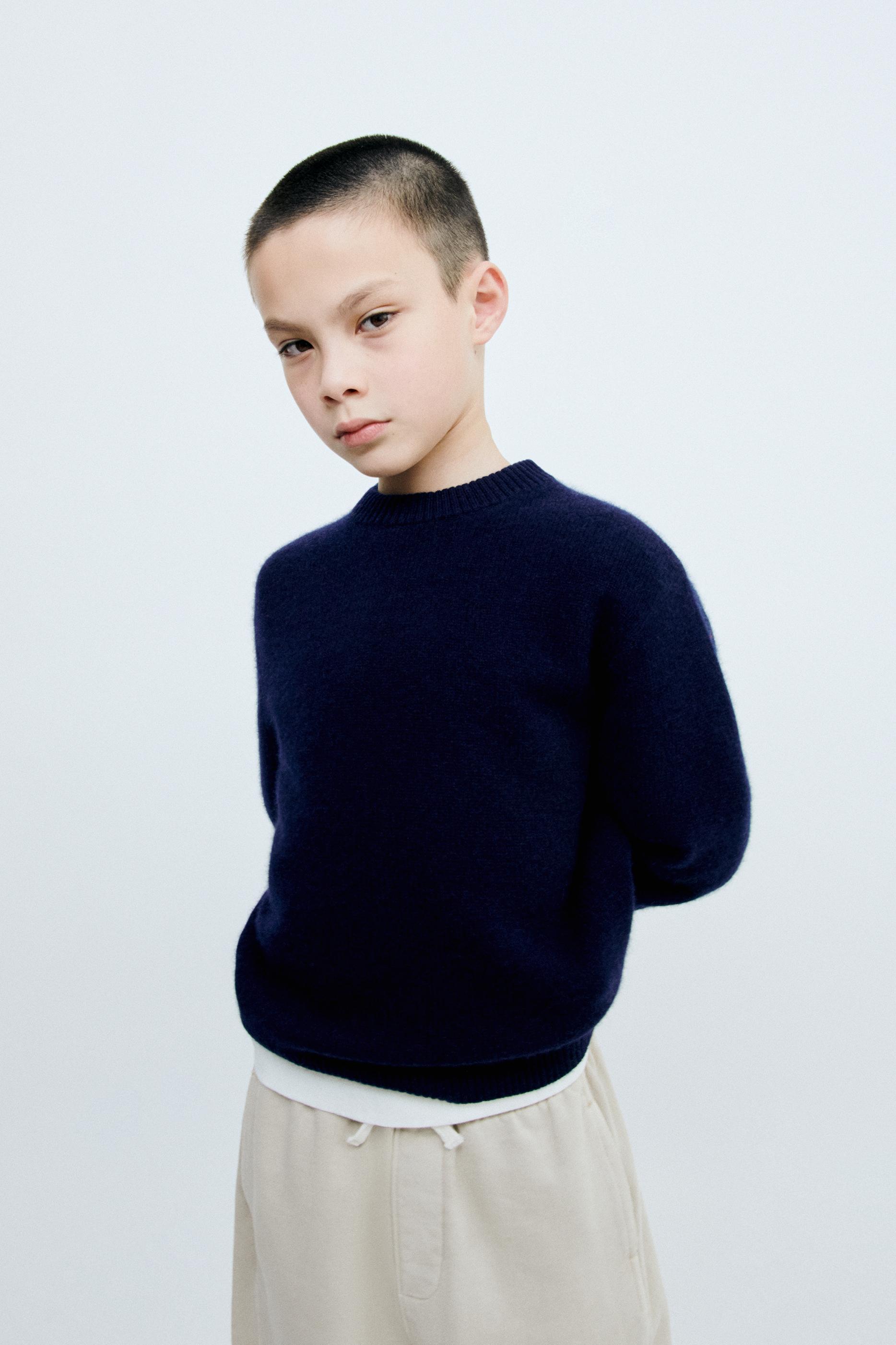 STORIESZ - 100% CASHMERE KNIT JUMPER — Dark navy