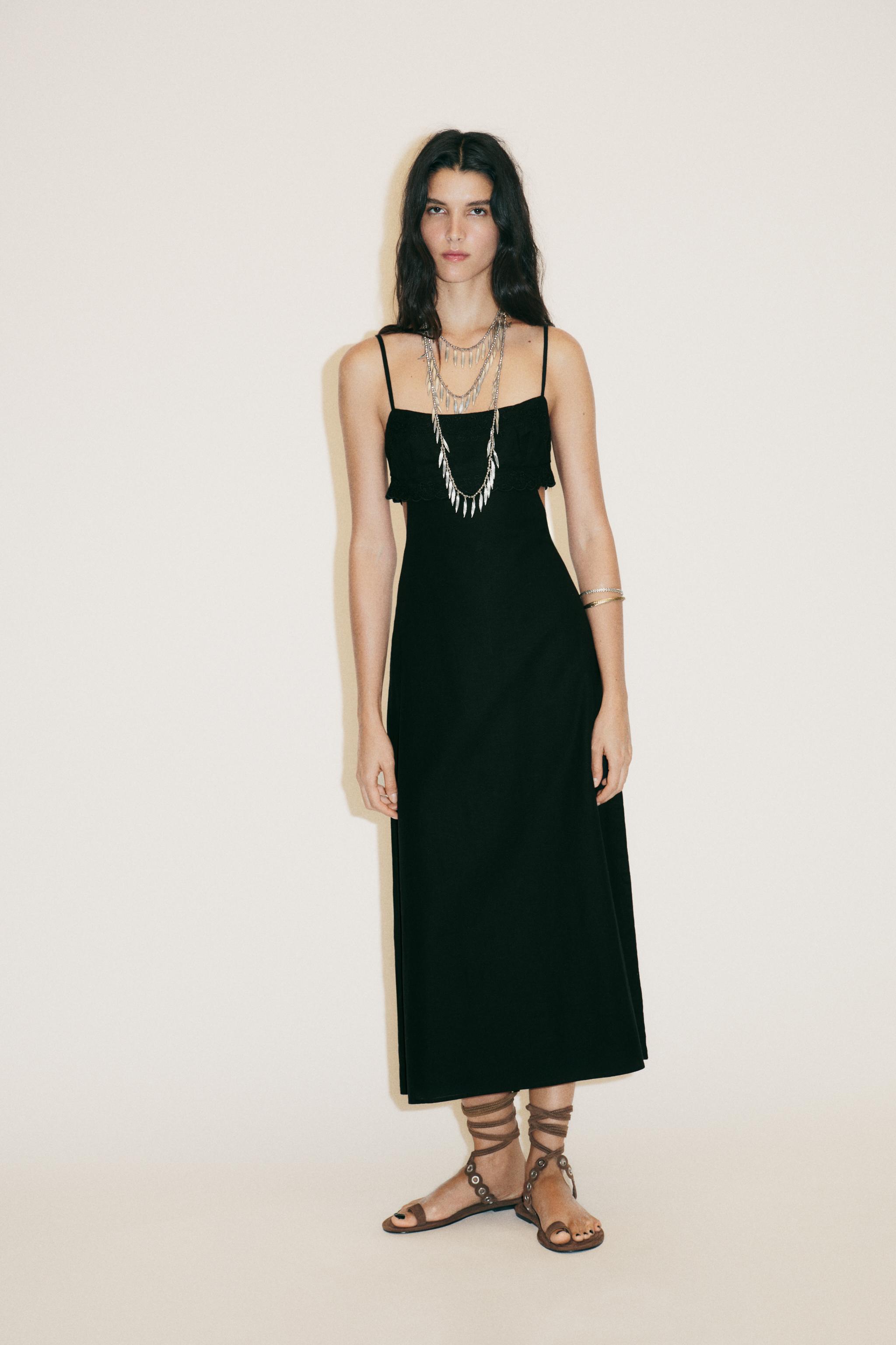 JACQUEMUS カットアウトジャケットワンピース カットアウト刺繍入りワンピース - ブラック | ZARA Japan / 日本
