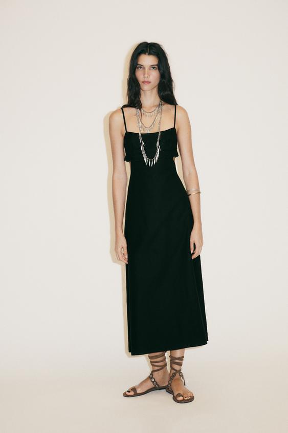 CUT OUT EMBROIDERED DRESS