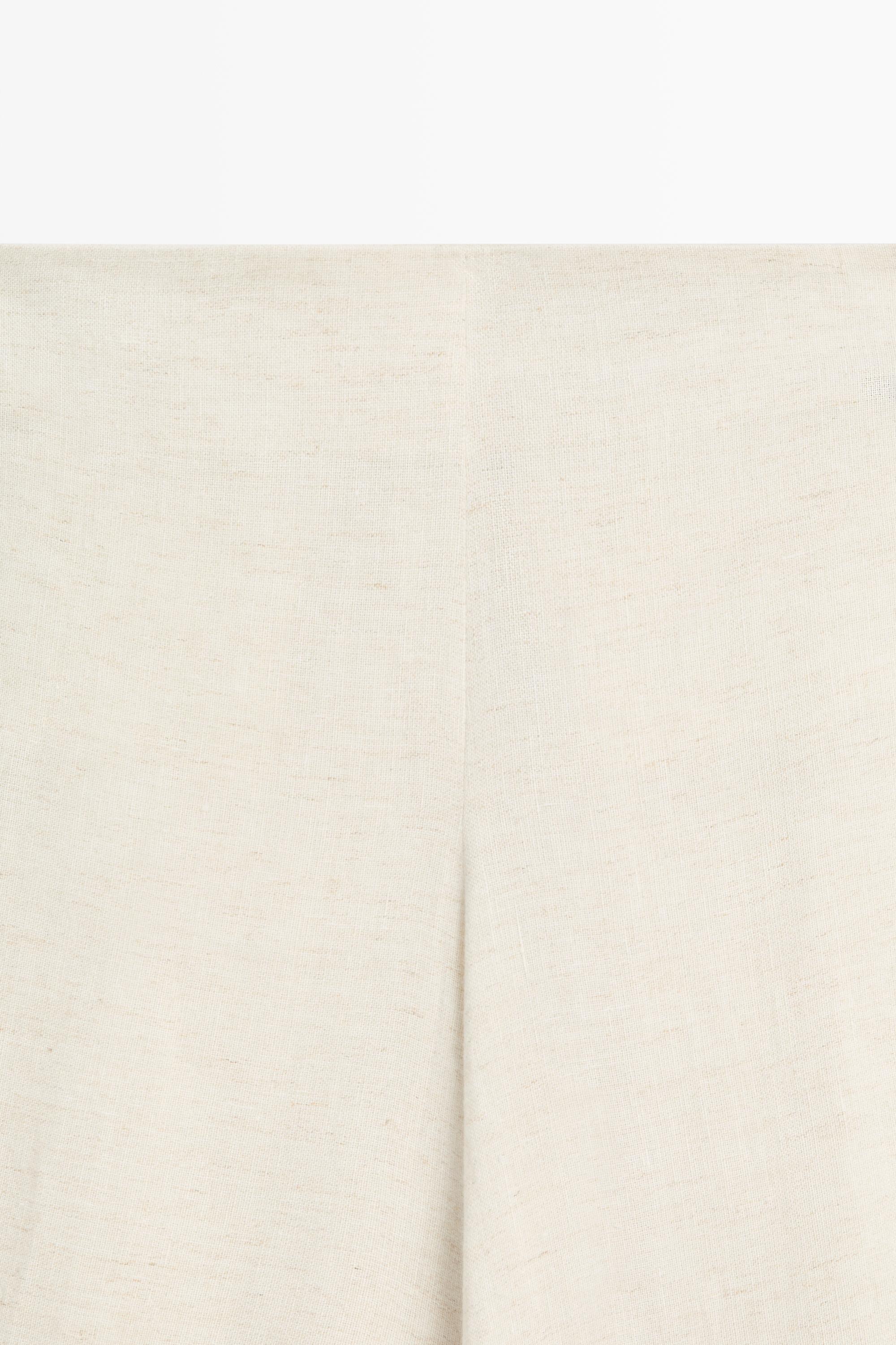 Pantalon barrel mélangé lin