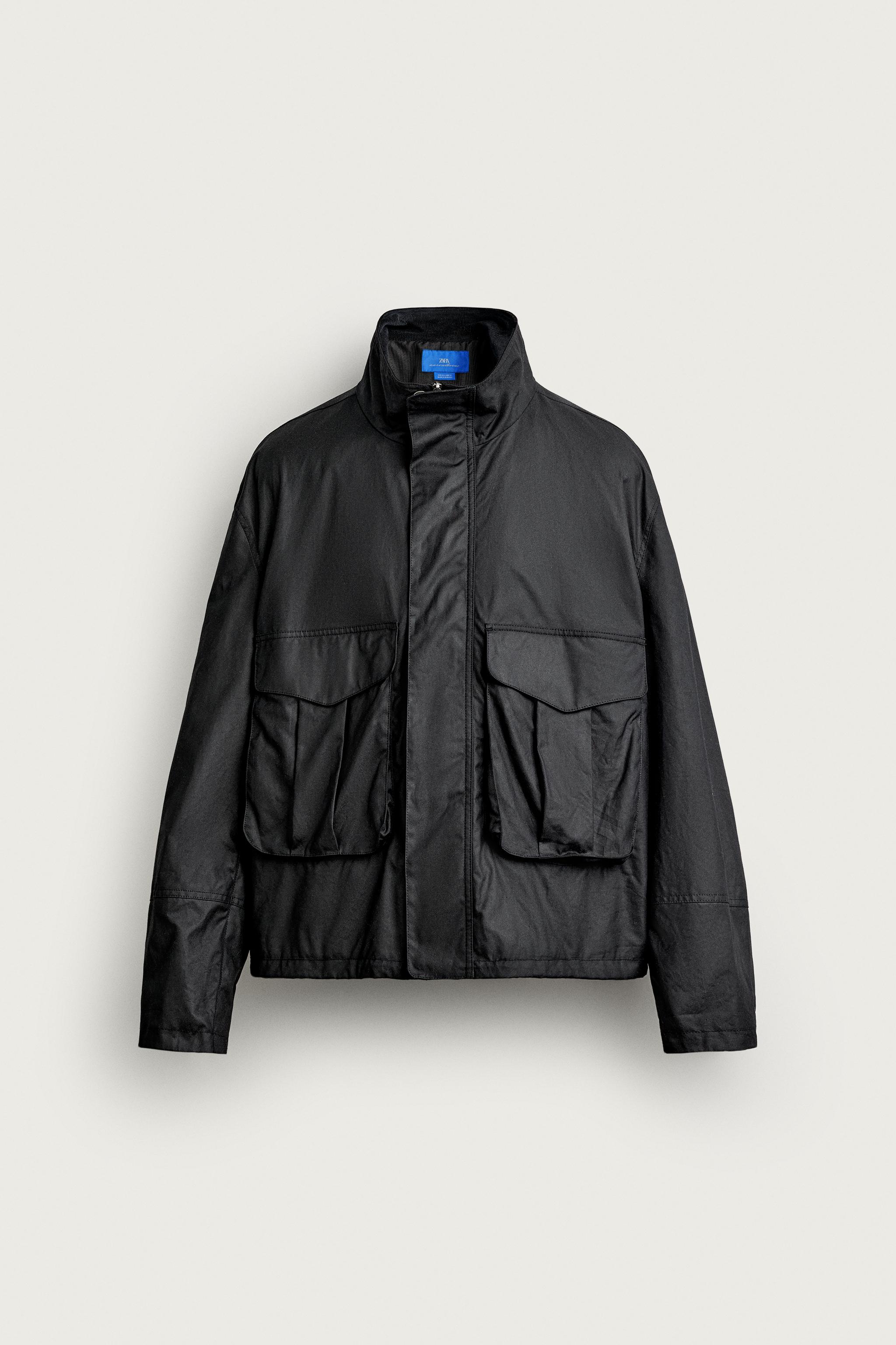 AARON LEVINE X ZARA WAXED EFFECT JACKET — Black