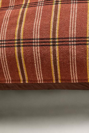 STRIPED FLOOR CUSHION X COLLAGERIE - Brown by Zara