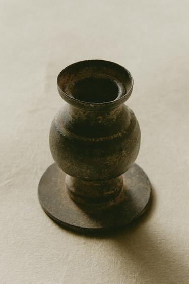 TALL IRON TEALIGHT HOLDER - Black by Zara