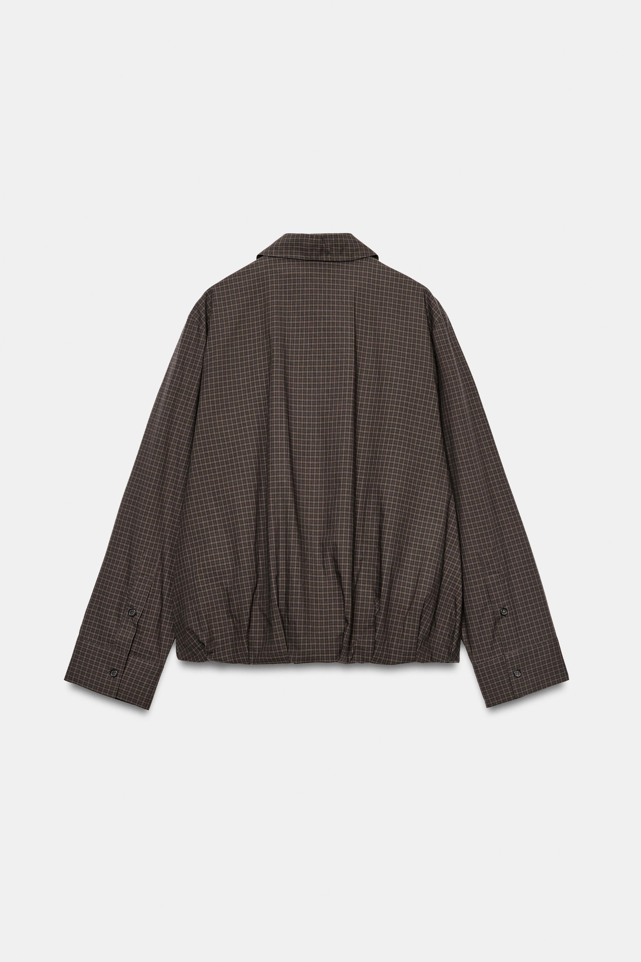 BLOUSON BOMBER À CARREAUX ZW COLLECTION
