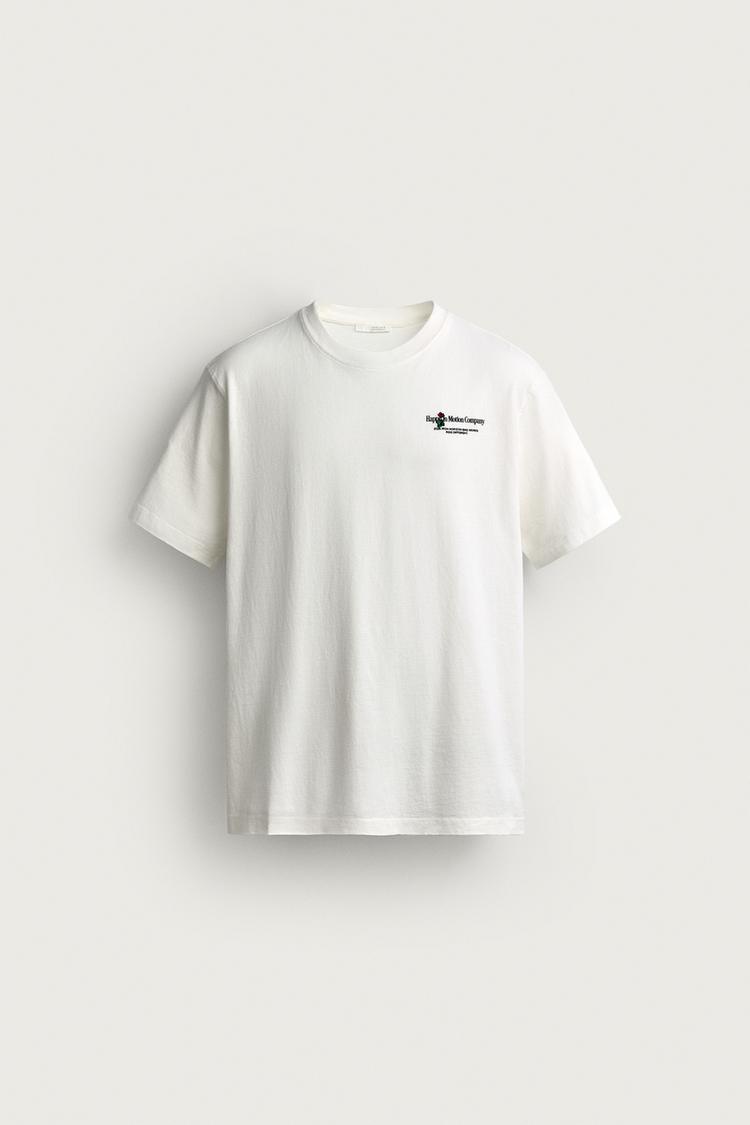 REGULAR FIT CONTRAST PRINT T-SHIRT
