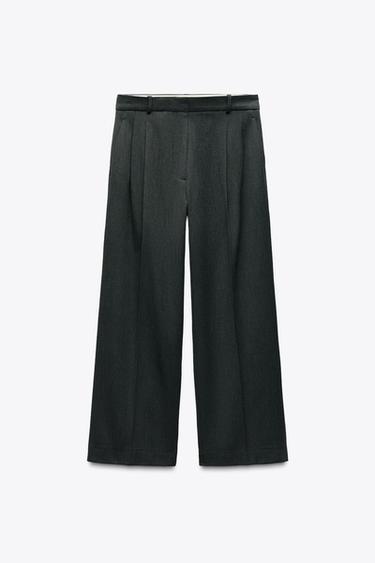 PANTALON À PINCES ZW COLLECTION - Gris chiné de Zara
