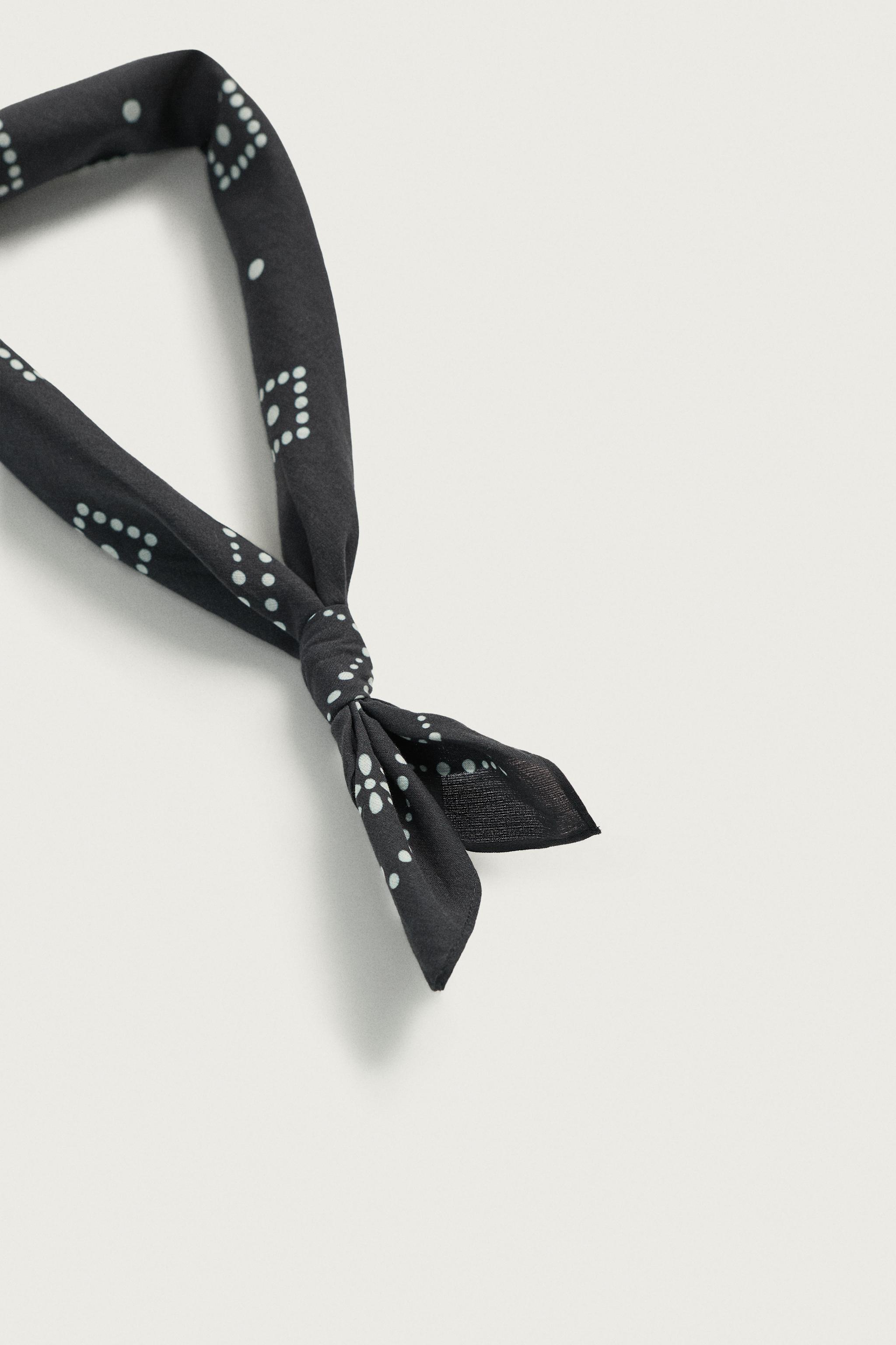 Мужские аксессуары Zara GEOMETRIC PRINT BANDANA — фото 3