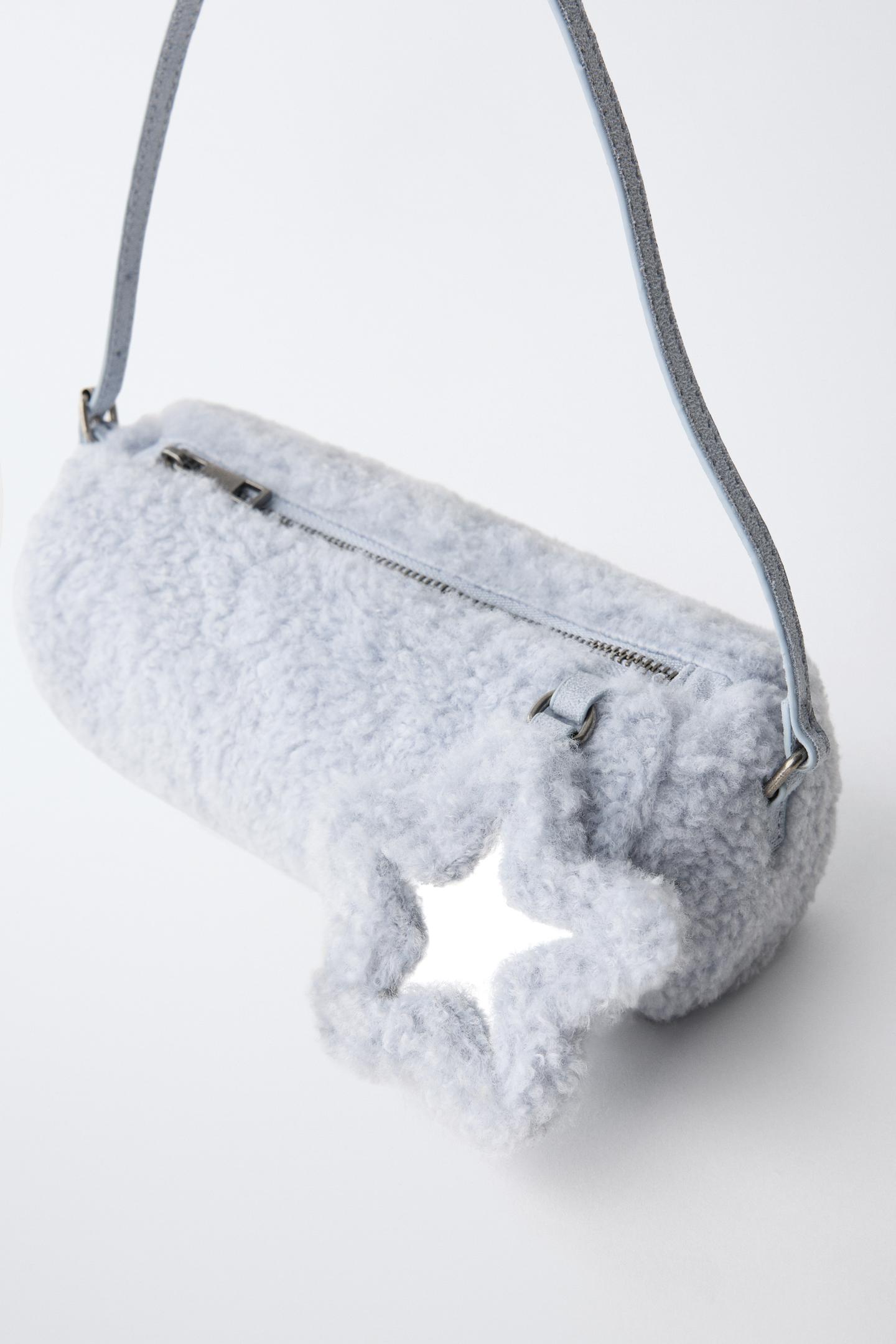 Детская сумка Zara Faux Fur Star Shoulder, цвет: Синий — фото 3