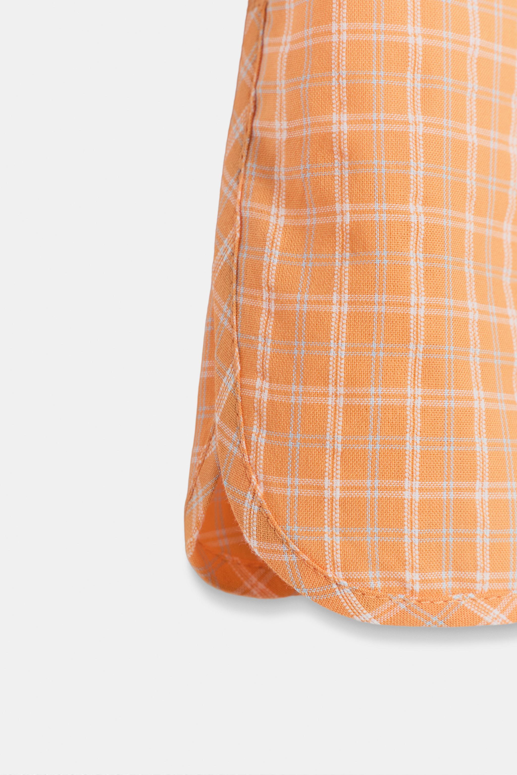 【sorajirooo】STANDARD JOURNAL CHECK SHORTS - Yellow | ZARA Turkey