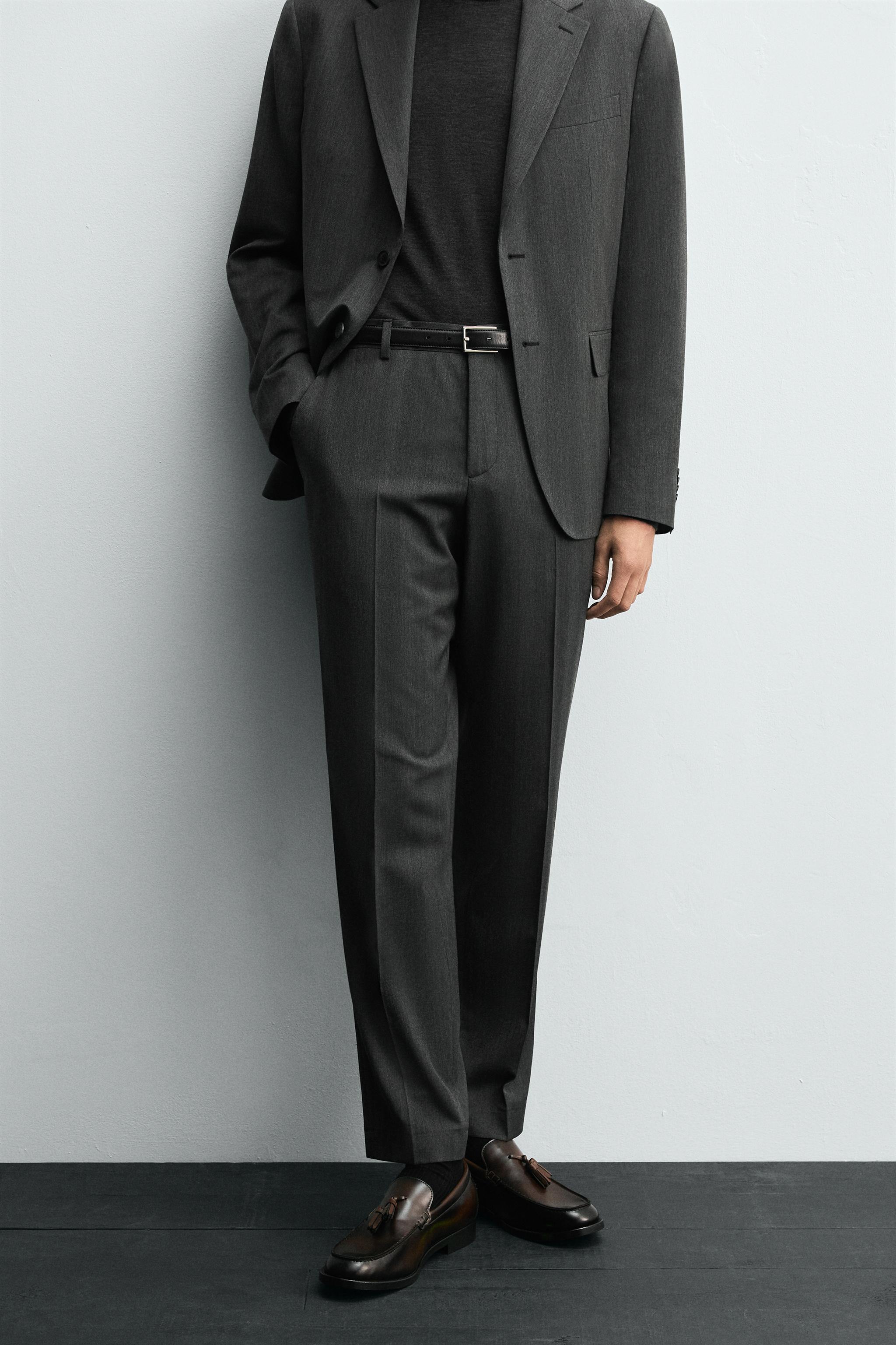 ZARA ネイビー スーツジャケット & スラックス セット ZARA - ZARA スーツ セットアップ チェック ネイビーの通販 by