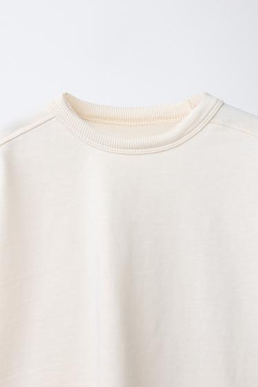 ENSEMBLE T-SHIRT ET PANTALON NERVURE HEAVY WEIGHT - Écru de Zara - Image 5