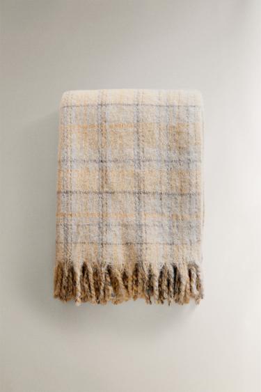 CHECK THROW - Grey by Zara