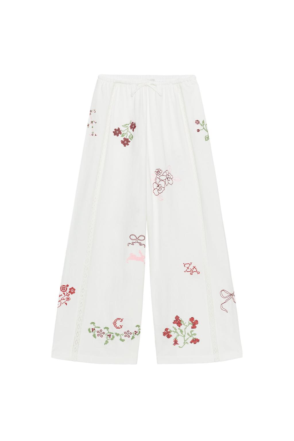 EMBROIDERED LONG PANTS - image 3