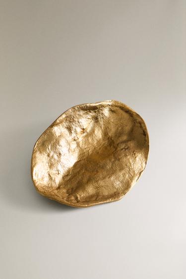 DECORATIVE BRASS TRAY - Golden by Zara - Image 1