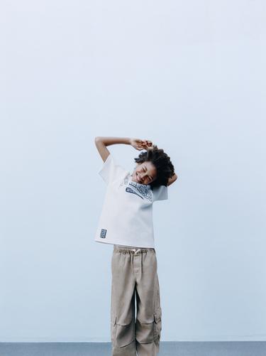 PANTALÓN BAGGY CANVAS BOLSILLOS - Gris topo de Zara