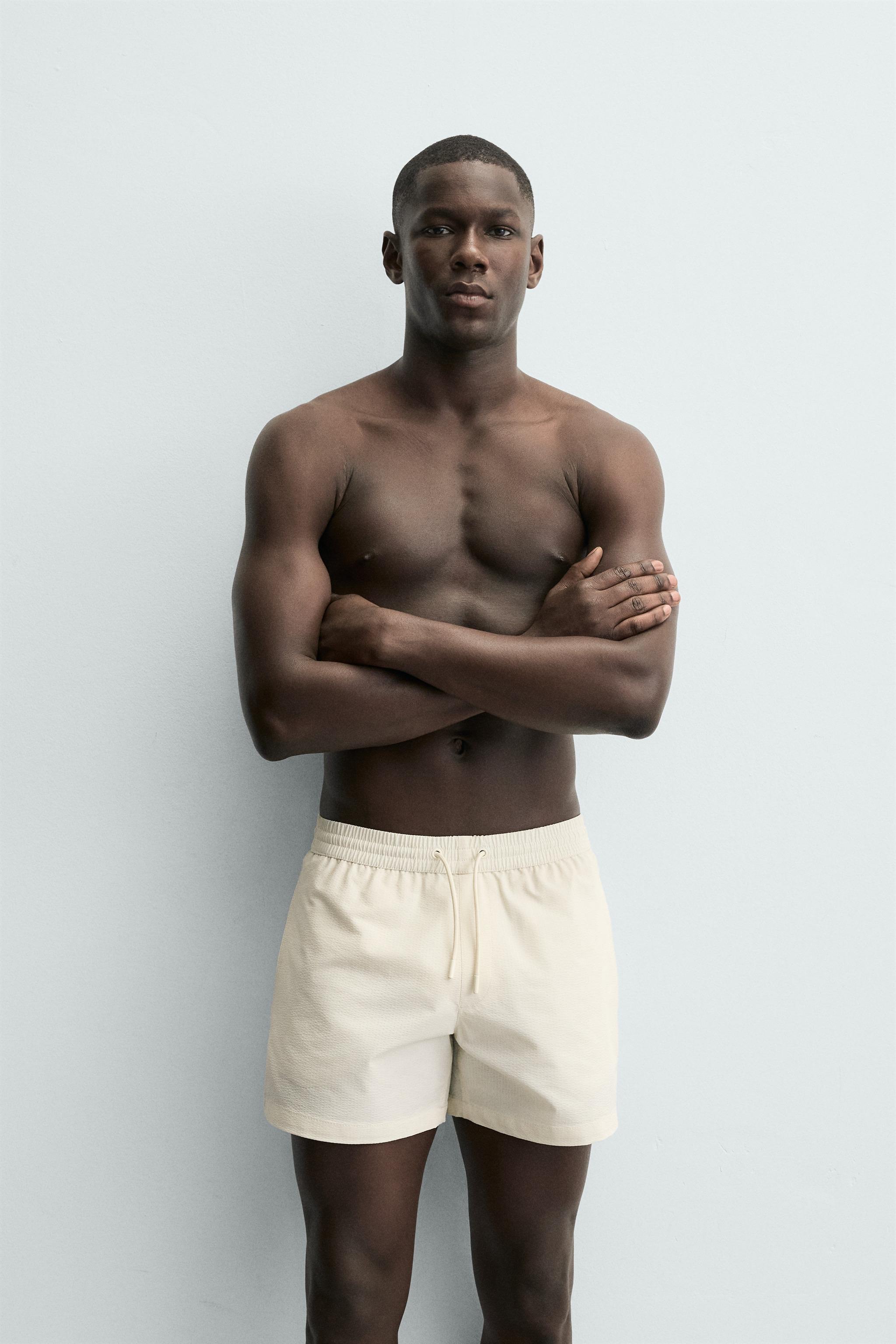 MAILLOT DE BAIN MI-LONG EN SEERSUCKER