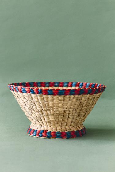 CONTRAST SEAGRASS BASKET - Light beige by Zara - Image 5