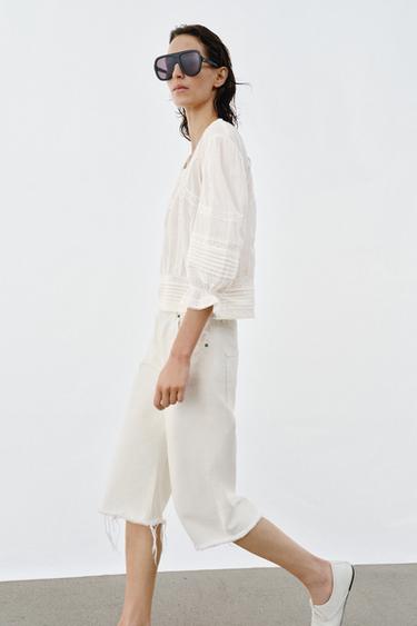 ZW COLLECTION ROMANTIC BLOUSE - Ecru by Zara - Image 1