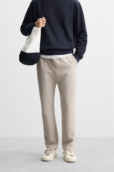 БРЮКИ-ДЖОГГЕРЫ КОМФОРТНОЙ ПОСАДКИ — БЕЖЕВЫЙ от Zara