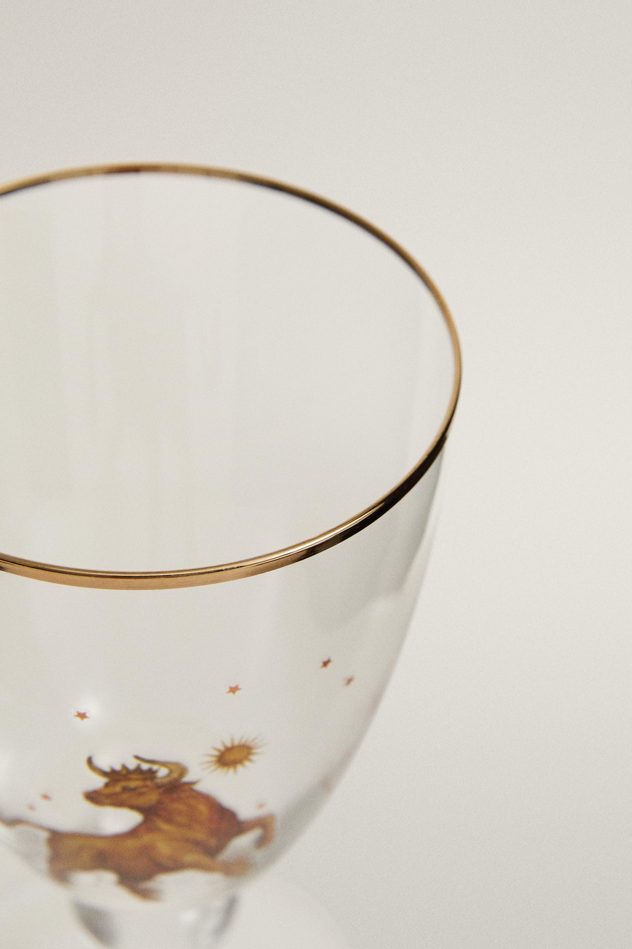TAURUS ZODIAC GLASS | MARISA BERENSON — Transparent