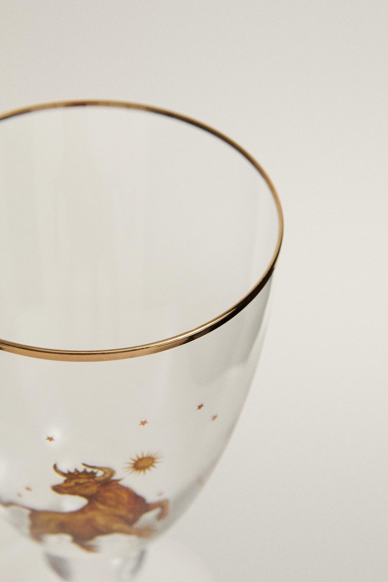 TAURUS ZODIAC GLASS | MARISA BERENSON — Transparent