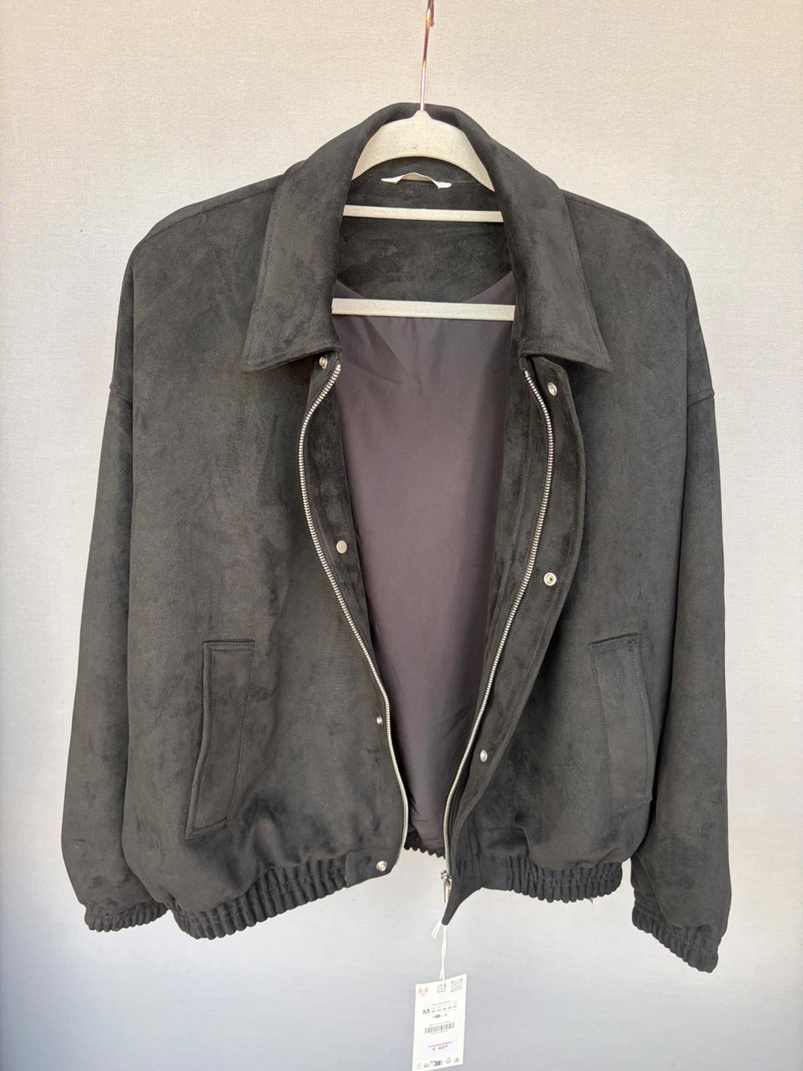 RELAXED FIT FAUX SUEDE JACKET - Image 7