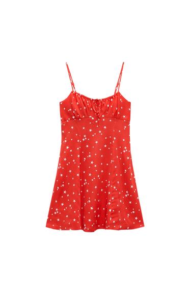 SATIN DRESS WITH STARS