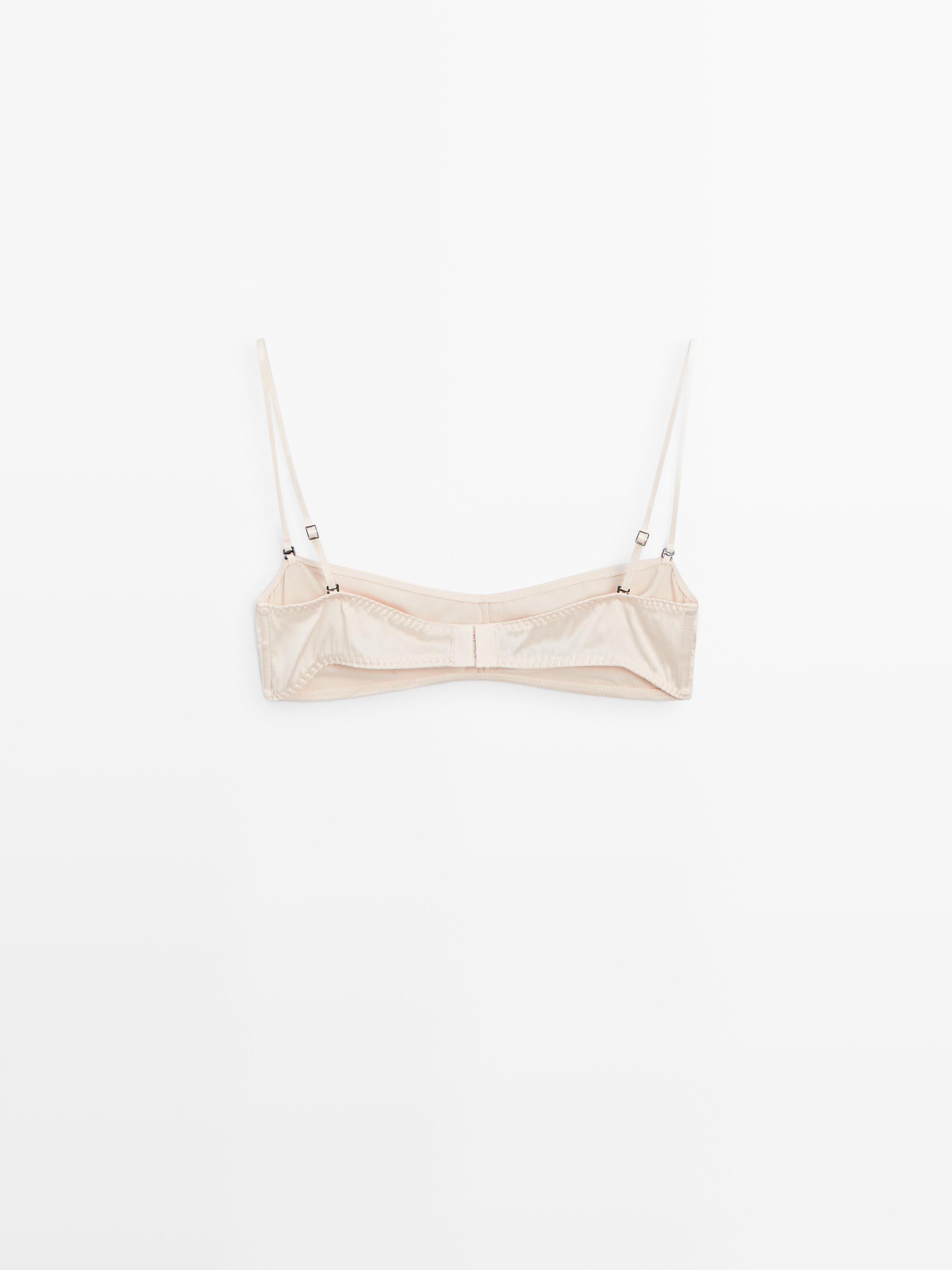 Silk blend bandeau top