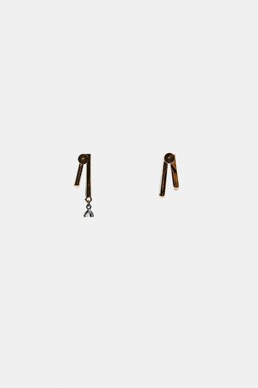 BOUCLES D'OREILLES PIÈCE BIJOU - Doré de Zara - Image 3