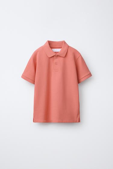 Zara BASIC POLO MAJICA OD PIKEA – tamni losos