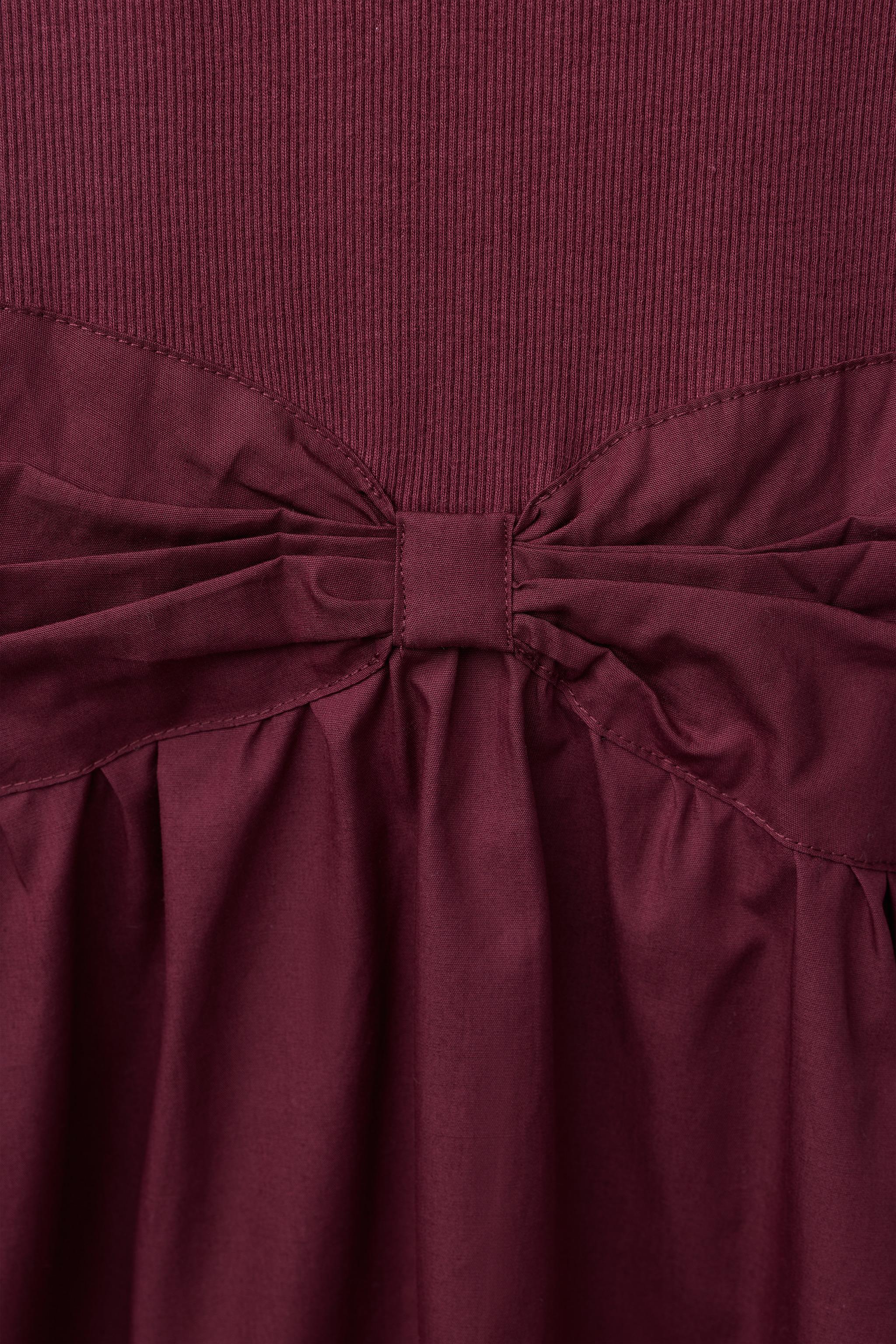 COMBINATION RIBBED DRESS WITH BOW
