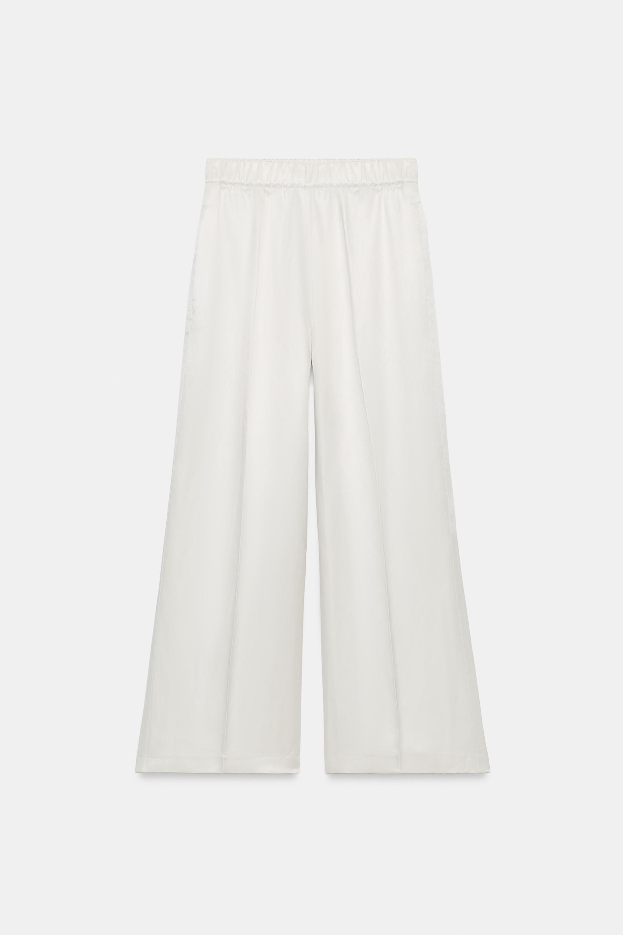 Женские брюки Zara ZW COLLECTION FLOWY PANTS — фото 10