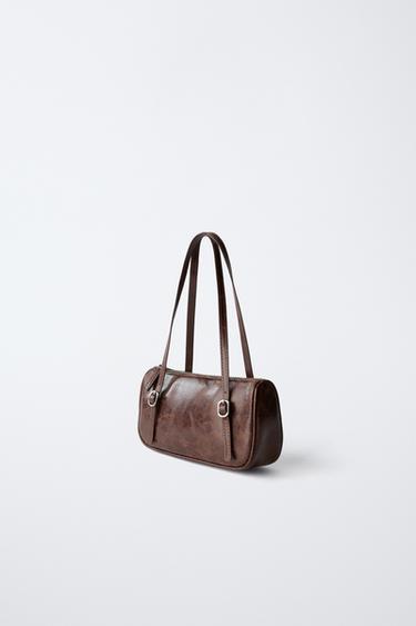 BUCKLE SHOULDER BAG - Brown by Zara - Image 1