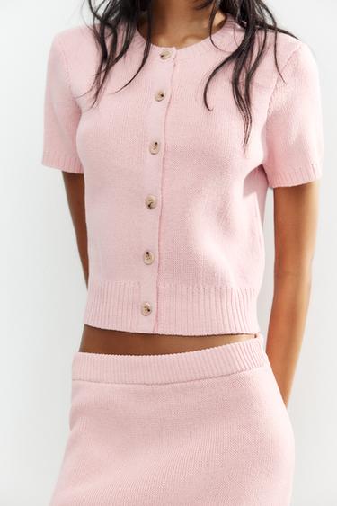 PLAIN KNIT TOP - Light pink by Zara - Image 2