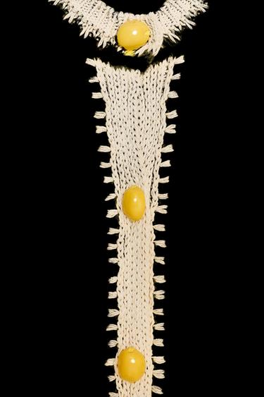 OVERSIZED BUTTON KNITTED WAISTCOAT TOP - Yellow by Zara