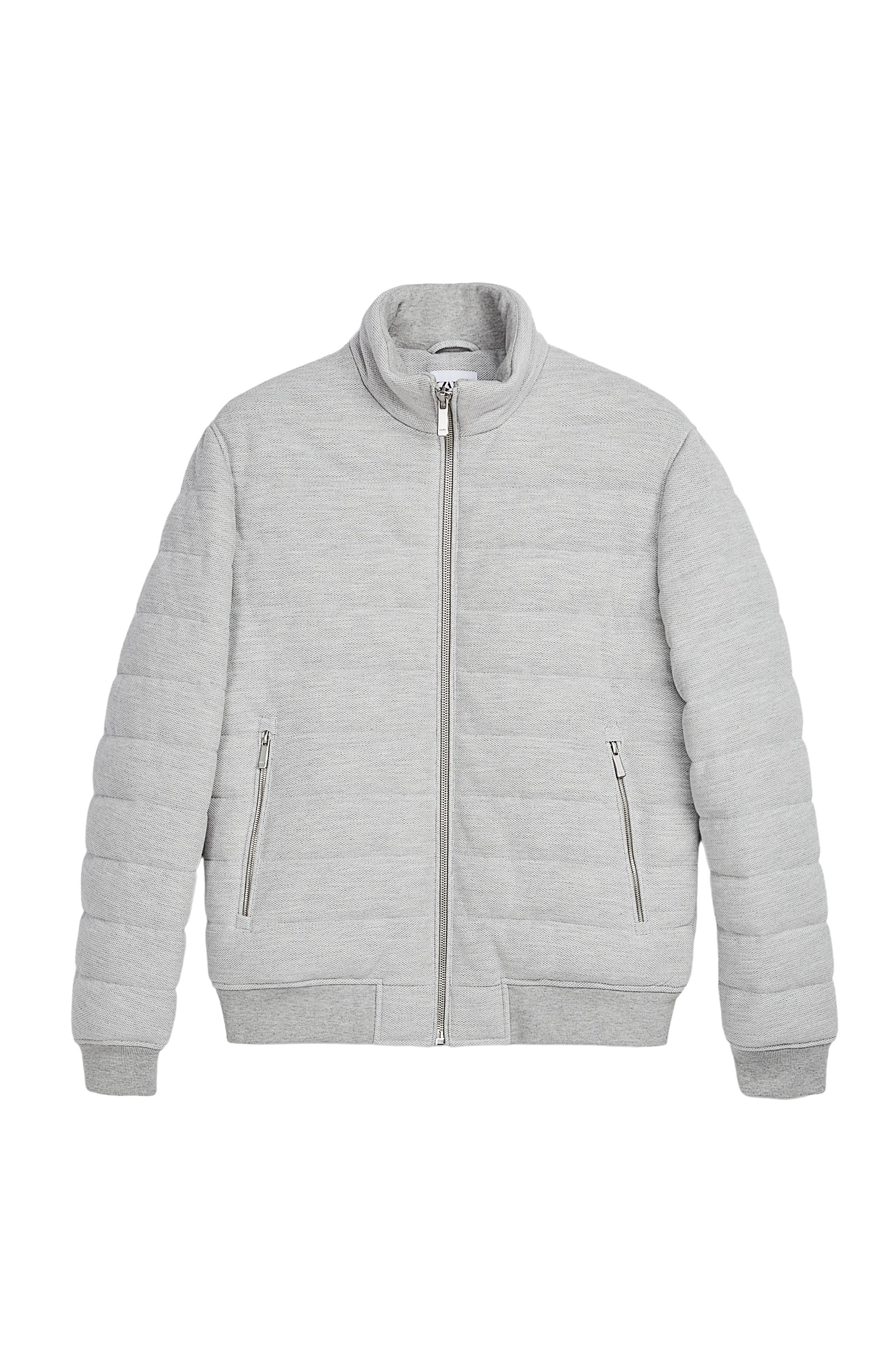 TEXTURED WEAVE QUILTED JACKET | SECOND HAND | Zara Preowned