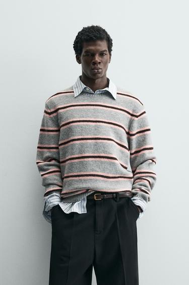 POLO JACQUARD LISTRADO EM MALHA - listrado da Zara