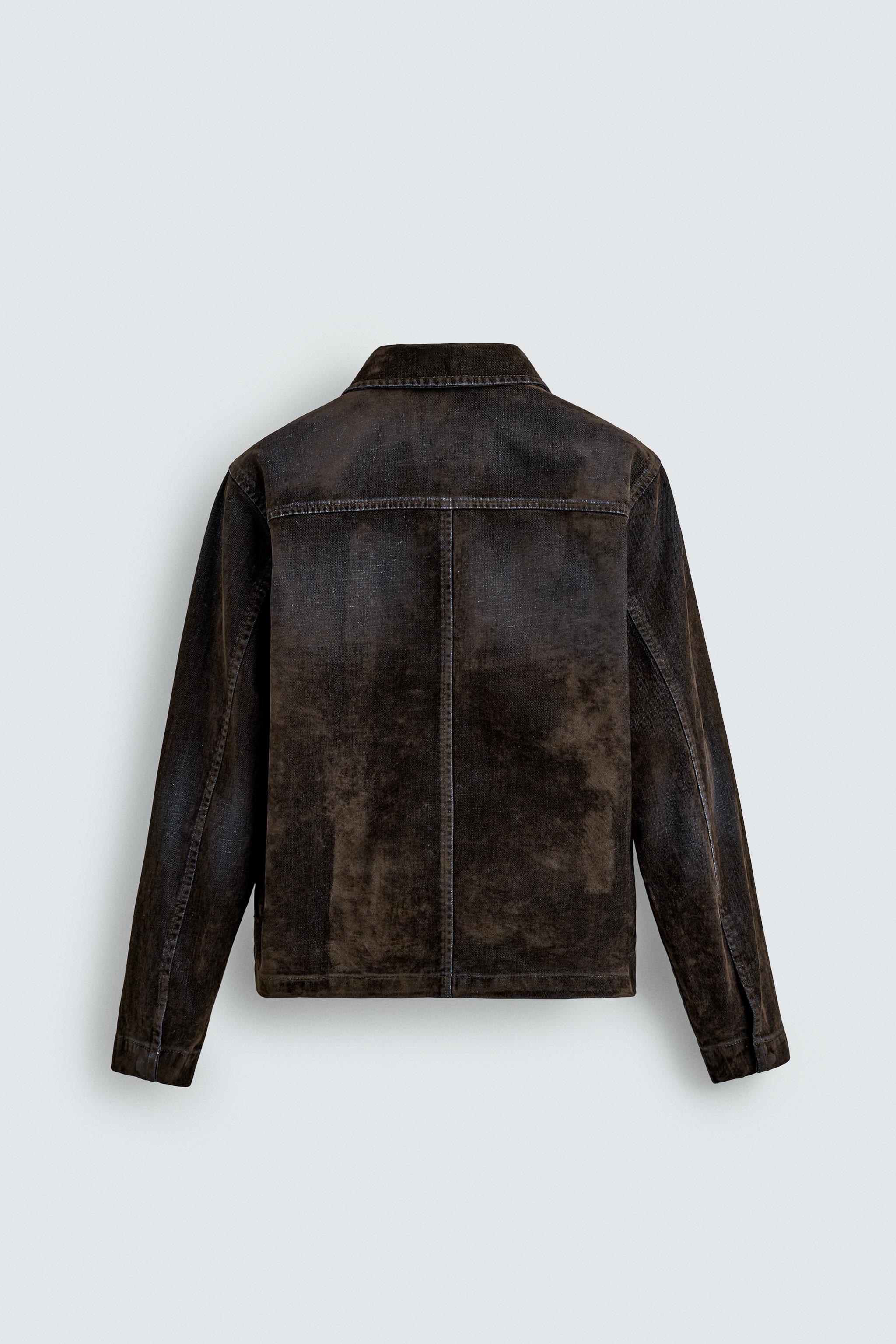 フロッキーベルベットジャケット - ブラウン | ZARA Japan / 日本