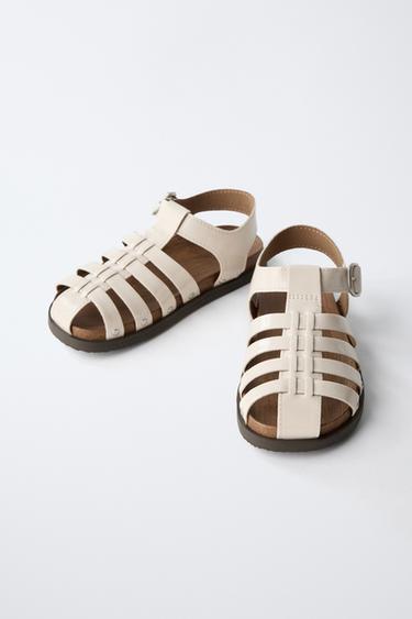 STUDDED CAGE SANDALS - White by Zara - Image 3