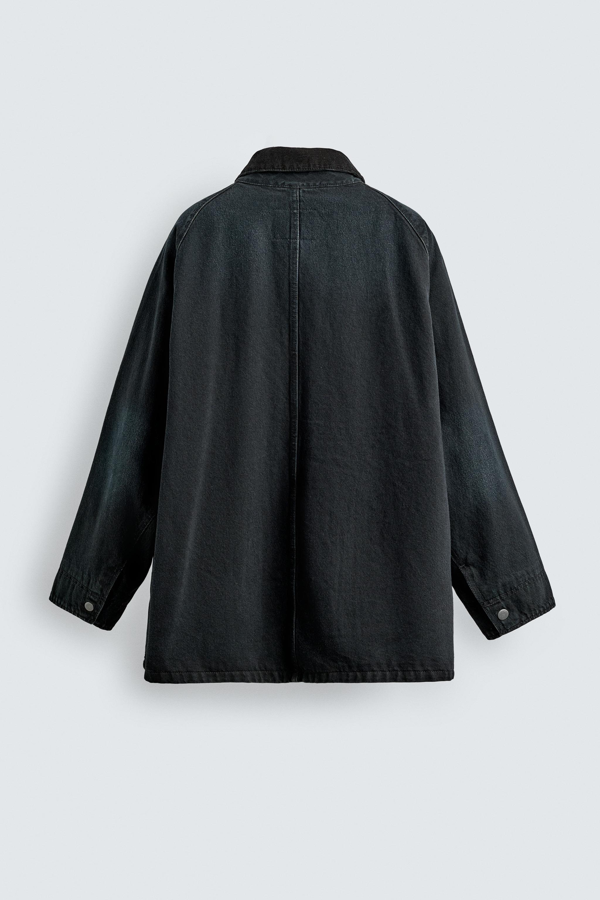 VESTE EN DENIM À COL COMBINÉ