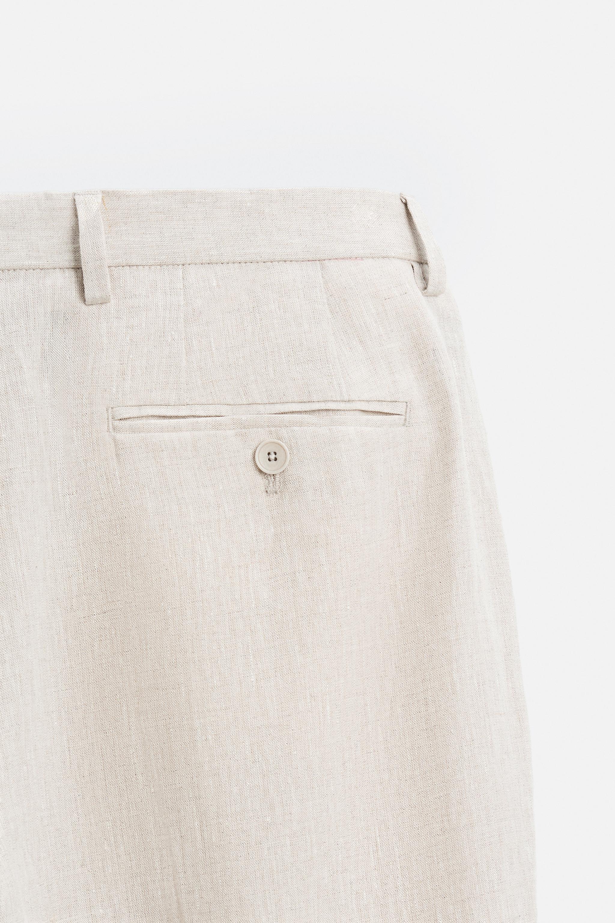 【ZARA】リネン100% スーツパンツ 4410/401/716 ZARA】リネン100% スーツパンツ 4410/401/716