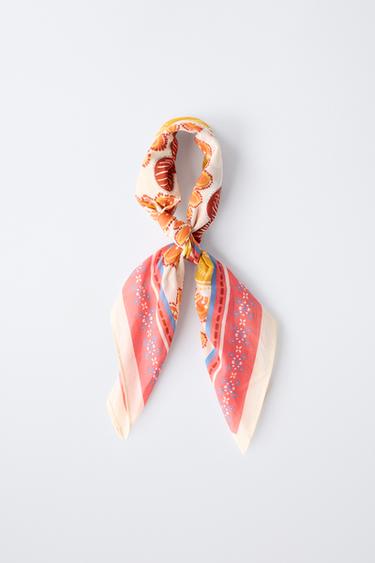 SQUARE PRINTED BANDANA - Sand by Zara - Image 3