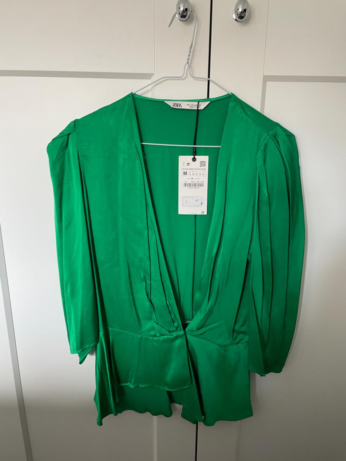 SATIN WRAP BLOUSE