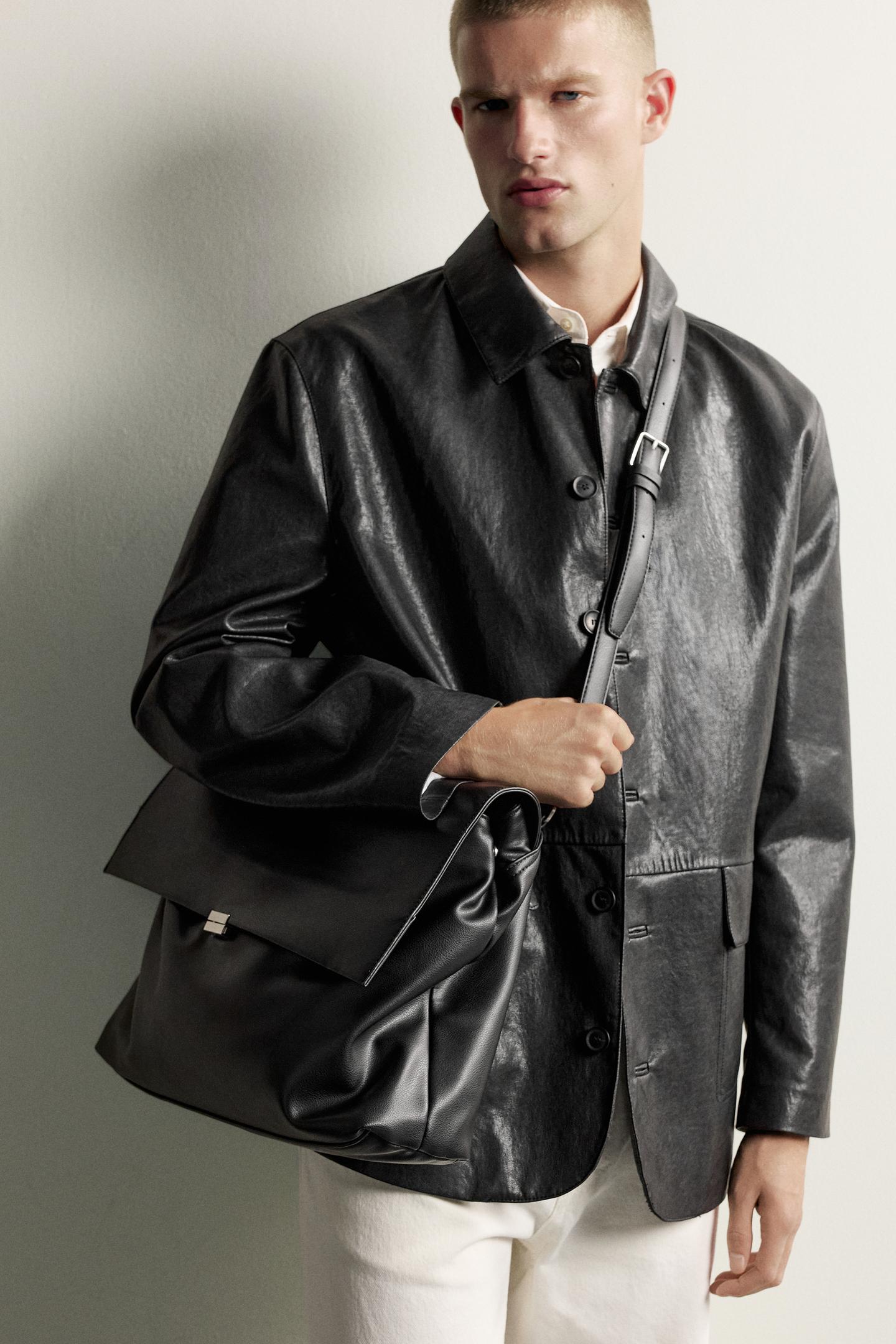 Мужская сумка Zara Flap, цвет: Чёрный — фото 1